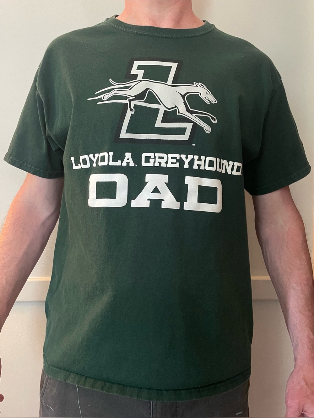 Loyola Greyhounds Dad Short-Sleeve Champion T-Shirt - Dark Green